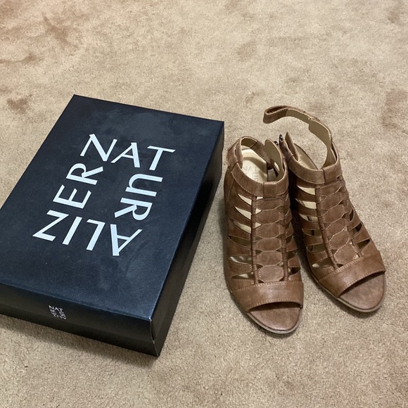 Naturalizer Tan Cage Ankle Booties - Picture 9 of 10